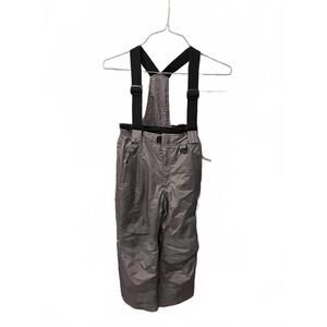 New Gray Snow ski Winter Pants Black Suspenders overalls Size 14 16 Boys girls